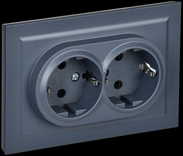 IEK BR-R21-16-K35-F BRITE Роз. 2-я с з/к без з/ш 16А в сб. РС12-3-БрМ мар. фото 1