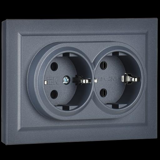 IEK BR-R21-16-K35-F BRITE Роз. 2-я с з/к без з/ш 16А в сб. РС12-3-БрМ мар. фото 3