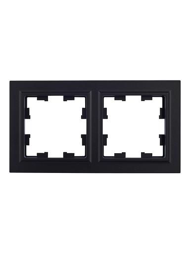 IEK BR-M22-K02 BRITE Рамка 2-мест. РУ-2-БрЧ черн. фото 2