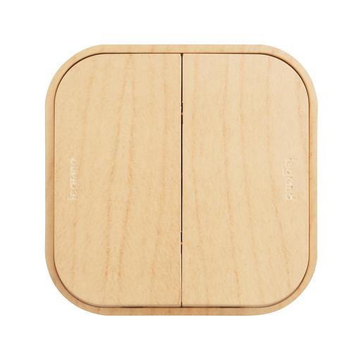 Legrand 782262 Выключатель 10A двухклавишный Quteo (Дерево) фото 3