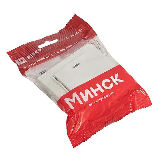 EKF ERV10-121-10 Минск Выключатель 1-клавишный СП с индикатором,10А, белый EKF Basic фото 2