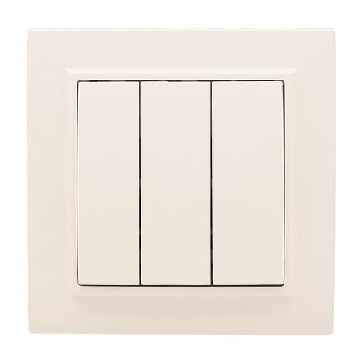 EKF ERV10-024-20 Выключатель 3-кл. СП 10А бежевый Минск EKF фото 1