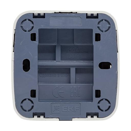 EKF EGV10-123-10 Минск Выключатель 2-клавишный ОП 10А с индикатором белый EKF Basic фото 2