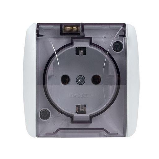 EKF EQR16-029-30-54-T Владивосток Розетка 1-местная 16А с заземлением с прозрачной крышкой IP54 фото 6