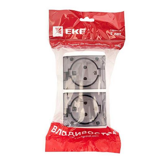 EKF EQR16-129-30-54-T Владивосток Розетка 2-местная 16А с заземлением с прозрачной крышкой IP54 фото 6