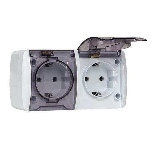 EKF EQR16-129-30-54-T Владивосток Розетка 2-местная 16А с заземлением с прозрачной крышкой IP54 фото 7
