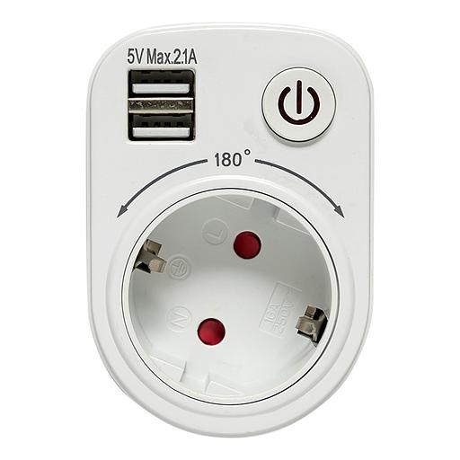 EKF SB-01 Розеточный блок SB-01 (розетка 2P+E 16А, 2 USB разъема 5V 2,1A) EKF PROxima фото 3