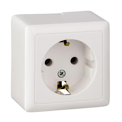 Systeme electric RA16-133-B ХИТ О/У РОЗЕТКА с заземлением без шторок 16А, 250В, БЕЛЫЙ. Россия фото 2