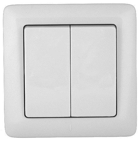 Systeme electric VS56-234-B ХИТ С/У 2-клавишный ВЫКЛЮЧАТЕЛЬ 6А, 250В, БЕЛЫЙ. Россия фото 3