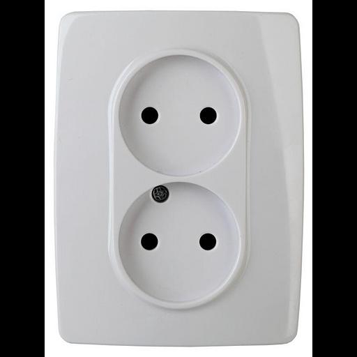 Эра Б0031238 12-2107-01 Розетка 2X2P, 16АХ-250В, Эра12, белый фото 1