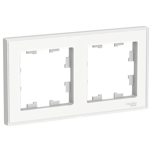 Systeme electric ATN200102 ATLASDESIGN 2-постовая РАМКА, БЕЛЫЙ фото 1