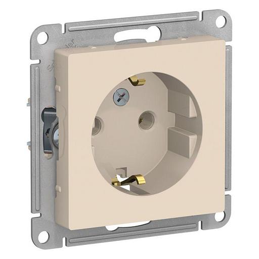 Systeme electric ATN000243 ATLASDESIGN РОЗЕТКА с заземлением, 16А, механизм, БЕЖЕВЫЙ фото 1