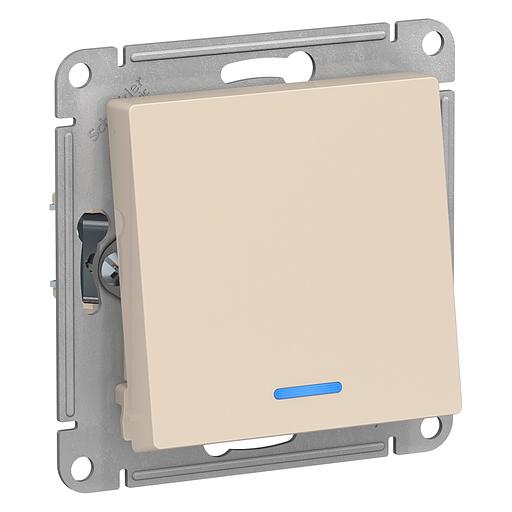 Systeme electric ATN000263 ATLASDESIGN 1-кл ПЕРЕКЛЮЧАТЕЛЬ с подсветкой, сх.6а, 10АХ, механизам, БЕЖЕВЫЙ фото 1
