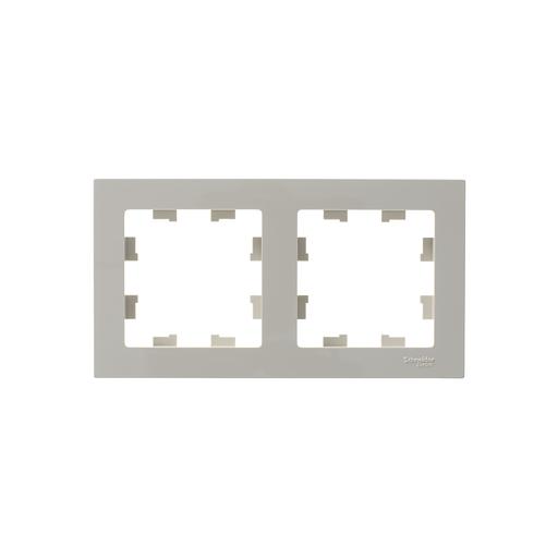 Systeme electric ATN000202 ATLASDESIGN 2-постовая РАМКА, универсальная, БЕЖЕВЫЙ фото 4