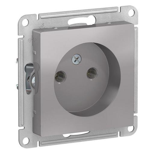 Systeme electric ATN000341 ATLASDESIGN РОЗЕТКА без заземления, 16А, механизм, АЛЮМИНИЙ фото 1