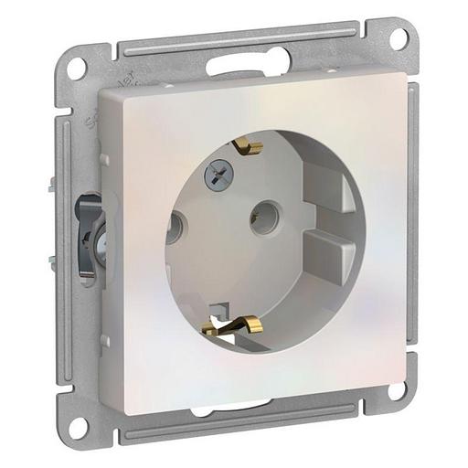 Systeme electric ATN000443 ATLASDESIGN РОЗЕТКА с заземлением, 16А, механизм, ЖЕМЧУГ фото 1