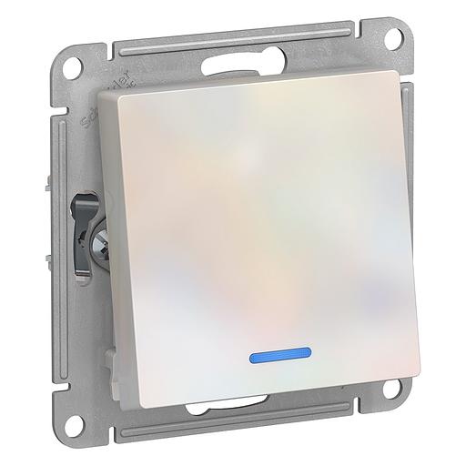 Systeme electric ATN000463 ATLASDESIGN 1-кл ПЕРЕКЛЮЧАТЕЛЬ с подсветкой, сх.6а, 10АХ, механизам, ЖЕМЧУГ фото 1