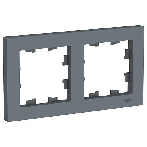 Systeme electric ATN000702 ATLASDESIGN 2-постовая РАМКА, универсальная, ГРИФЕЛЬ фото 1