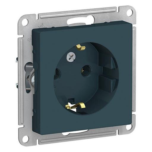Systeme electric ATN000843 ATLASDESIGN РОЗЕТКА с заземлением, 16А, механизм, ИЗУМРУД фото 1