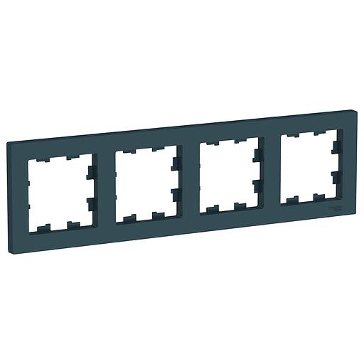 Systeme electric ATN000804 ATLASDESIGN 4-постовая РАМКА, универсальная, ИЗУМРУД фото 1