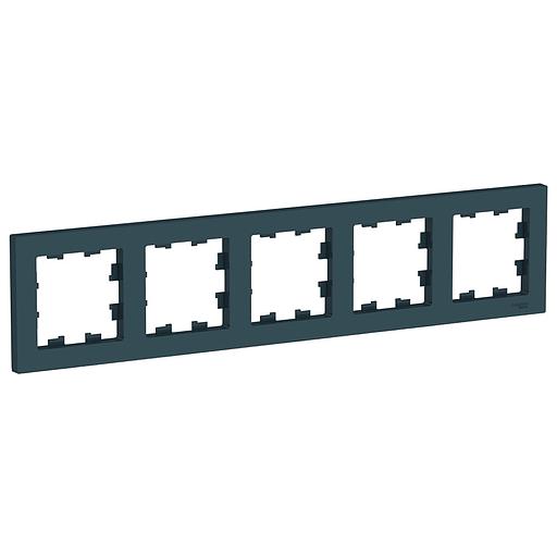 Systeme electric ATN000805 ATLASDESIGN 5-постовая РАМКА, универсальная, ИЗУМРУД фото 1