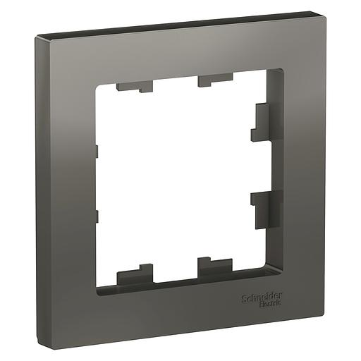 Systeme electric ATN000901 ATLASDESIGN 1-постовая РАМКА, СТАЛЬ фото 1