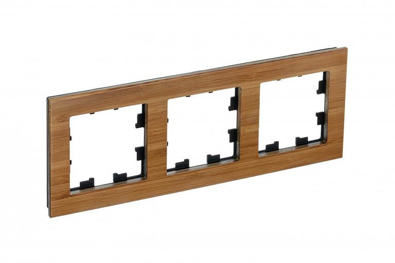 Systeme electric ATN353203 Рамка 3-постовая ATLASDESIGN NATURE, ДЕРЕВО БАМБУК фото 2