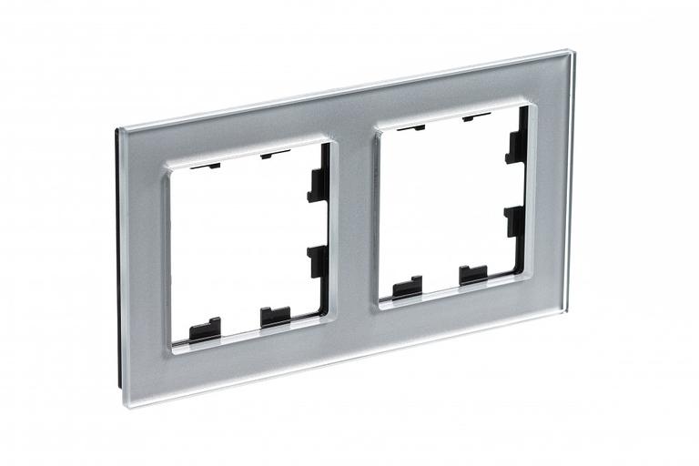 Systeme electric ATN320302 Рамка 2-постовая ATLASDESIGN NATURE, СТЕКЛО АЛЮМИНИЙ фото 2