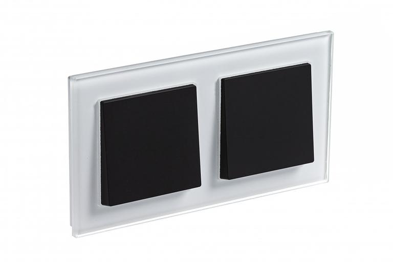 Systeme electric ATN320102 Рамка 2-постовая ATLASDESIGN NATURE, СТЕКЛО БЕЛЫЙ фото 1