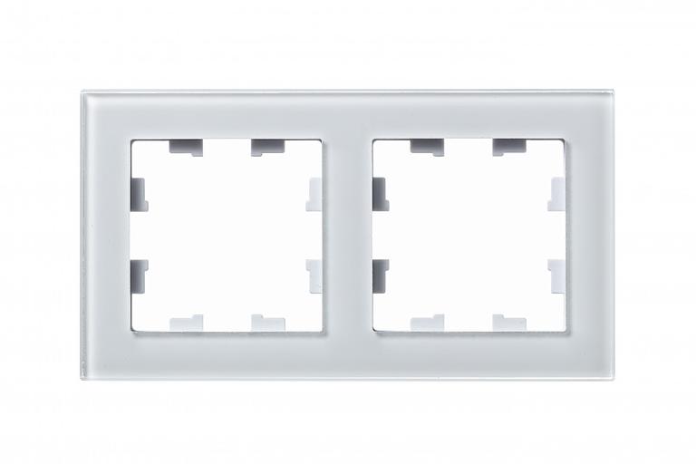 Systeme electric ATN320102 Рамка 2-постовая ATLASDESIGN NATURE, СТЕКЛО БЕЛЫЙ фото 3