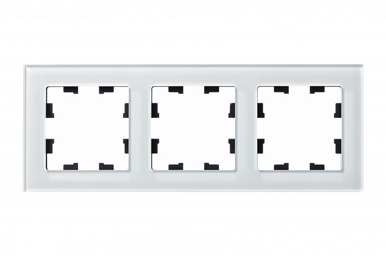 Systeme electric ATN320103 Рамка 3-постовая ATLASDESIGN NATURE, СТЕКЛО БЕЛЫЙ фото 2