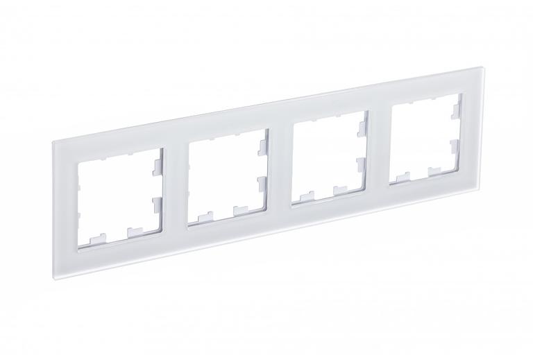 Systeme electric ATN330104 Рамка 4-постовая ATLASDESIGN NATURE, МАТОВОЕ СТЕКЛО БЕЛЫЙ фото 2