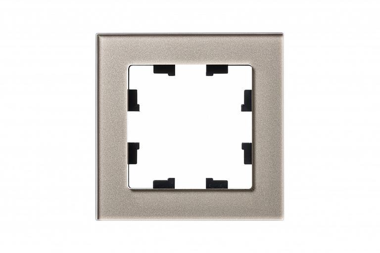 Systeme electric ATN320501 Рамка однопостовая ATLASDESIGN NATURE, СТЕКЛО ШАМПАНЬ фото 1