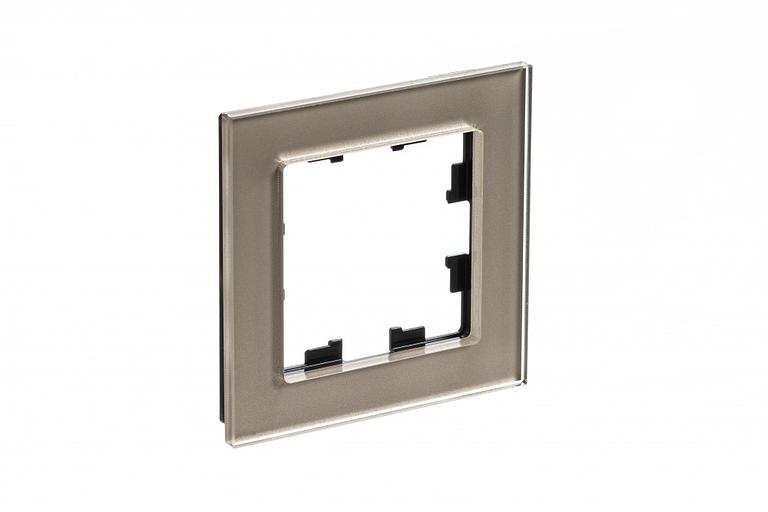 Systeme electric ATN320501 Рамка однопостовая ATLASDESIGN NATURE, СТЕКЛО ШАМПАНЬ фото 3