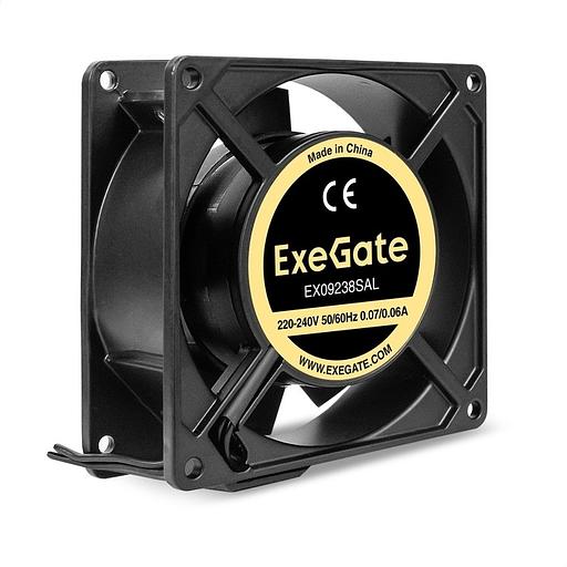 Exegate EX289011RUS Вентилятор 220В AC ExeGate EX09238SAL (92x92x38 мм, Sleeve bearing (подшипник скольжения, алюминиевый корпус, подводящий провод 30 см, 2700RPM, 39dBA, RTL) фото 1