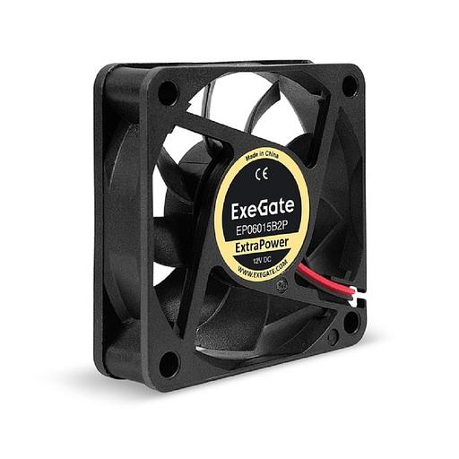 Exegate EX295226RUS Вентилятор 12В DC ExeGate ExtraPower EP06015B2P (60x60x15 мм, 2-Ball (двойной шарикоподшипник), 2pin, 5000RPM, 34dBA) фото 1