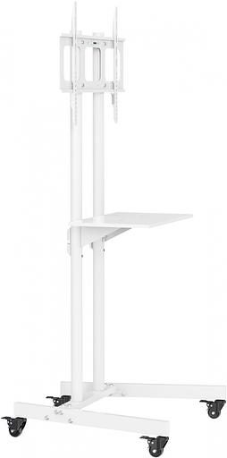 Стойка для телевизора Cactus CS-ST04, 37-70", напольный, мобильный, белый [cs-st04wt] фото 2