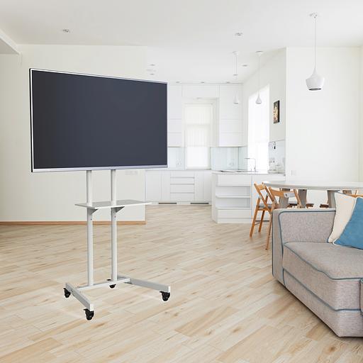 Стойка для телевизора Cactus CS-ST04, 37-70", напольный, мобильный, белый [cs-st04wt] фото 9