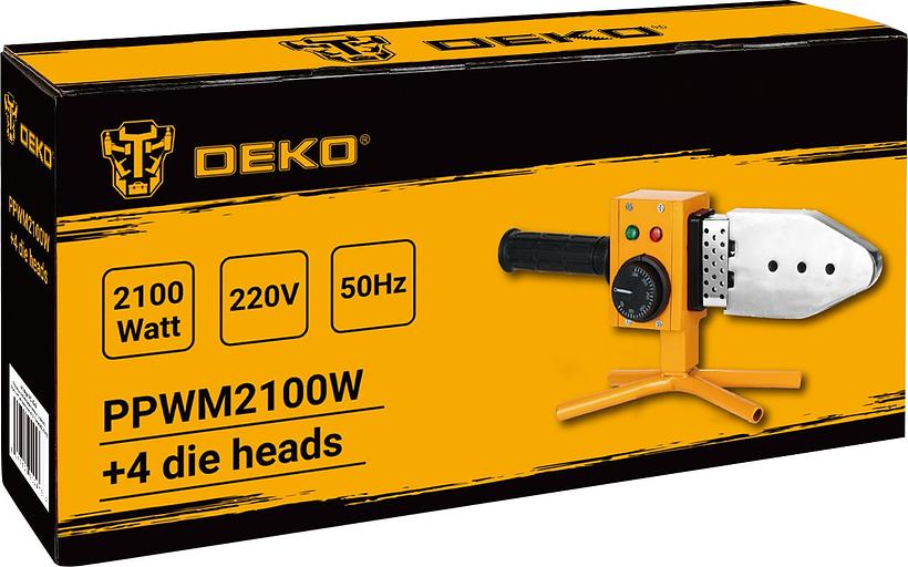 Сварочный аппарат для пластиковых труб Deko PPWM2100W раструбная 2100кВт (кейс в комплекте) фото 8