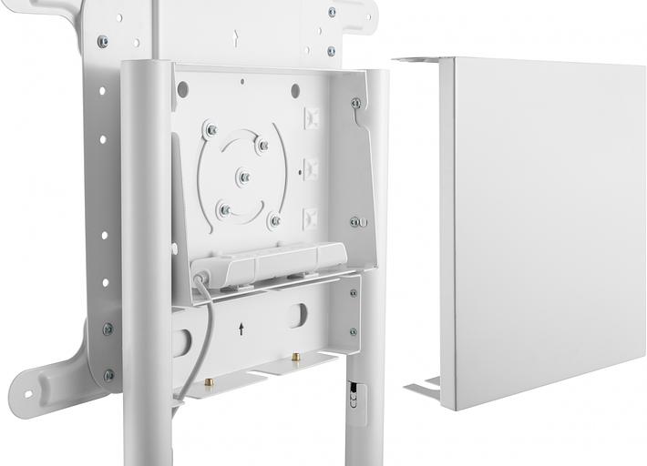 Стойка для телевизора Cactus CS-ST1146WT, 37-70", напольный, мобильный, белый фото 7