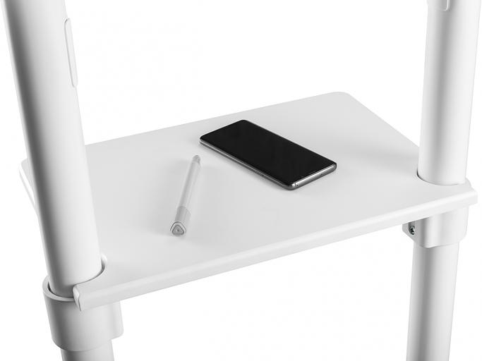 Стойка для телевизора Cactus CS-ST1146WT, 37-70", напольный, мобильный, белый фото 9