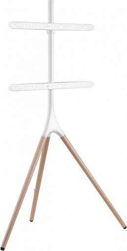 Подставка для телевизора Cactus CS-ST1246WTBCH, 45-65", напольный, белый / береза фото 1