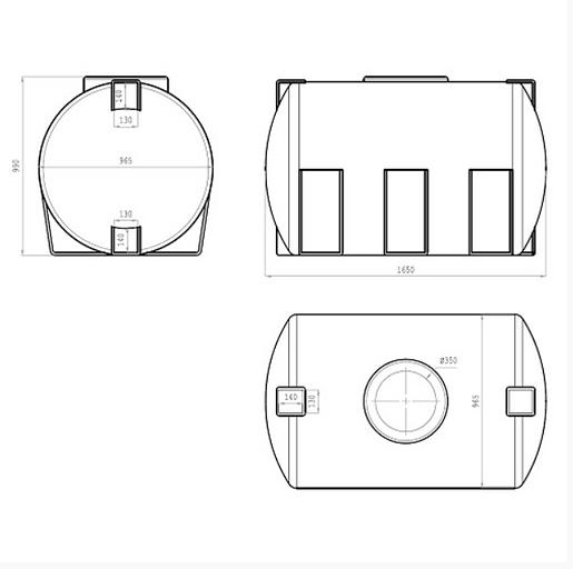 Ёмкость горизонтальная 1000 л фото 2