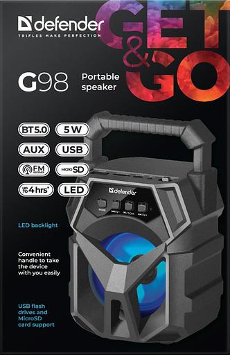 Defender G98 5Вт, Light/BT/FM/TF/USB/AUX фото 4