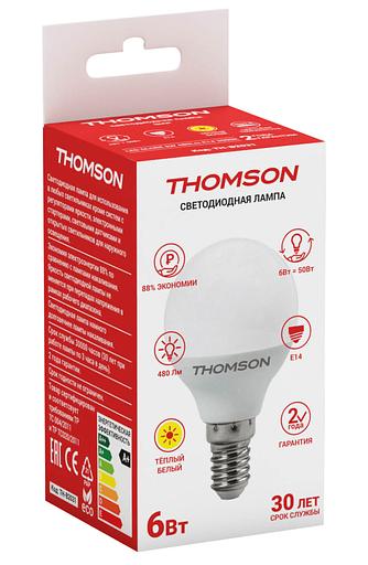 THOMSON LED GLOBE 6W 480Lm E14 3000K TH-B2031 фото 3
