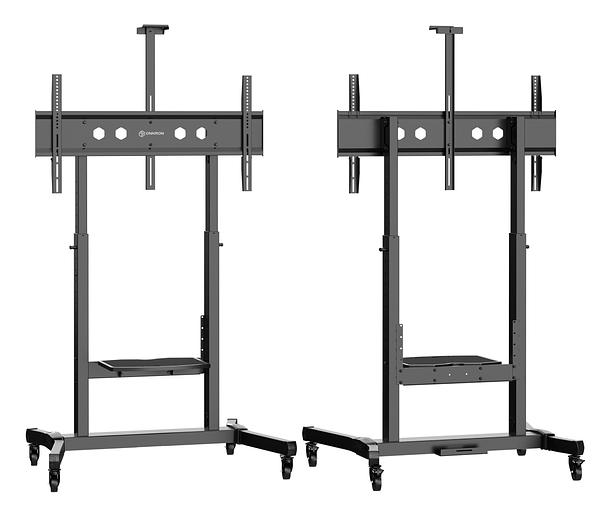 ONKRON TS1991-B черный, стойка для телевизора с кронштейном 50"-100", мобильная фото 5