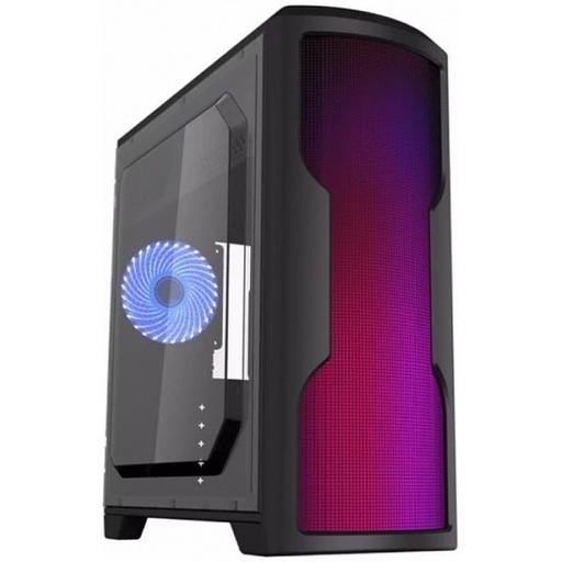Компьютерный корпус, без блока питания ATX/ Gamemax G562 Matrix ATX case, black, w/o PSU, w/1xUSB3.0+2xUSB2.0, w/1x12cm 32xLeds Blue LED rear fan фото 1