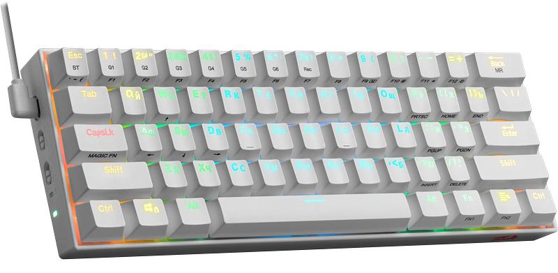 Redragon Беспроводная клавиатура Draconic RU,RGB, bluetooth 5.0, White [77810] фото 3