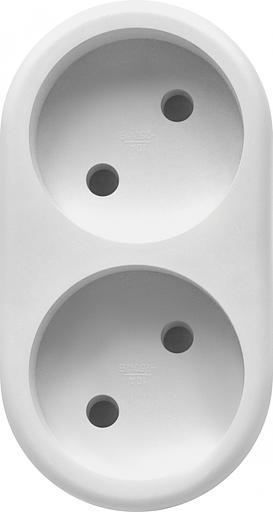 Defender Тройник TA-02 2 розетки, белый [99106] фото 1