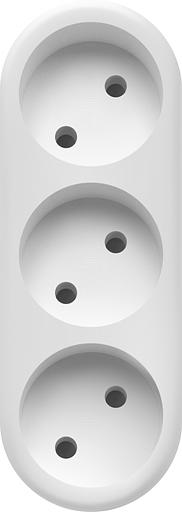 Defender Тройник TA-04 3 розетки, заземление [99108] фото 1